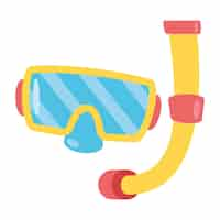 Free vector snorkeling glasses design