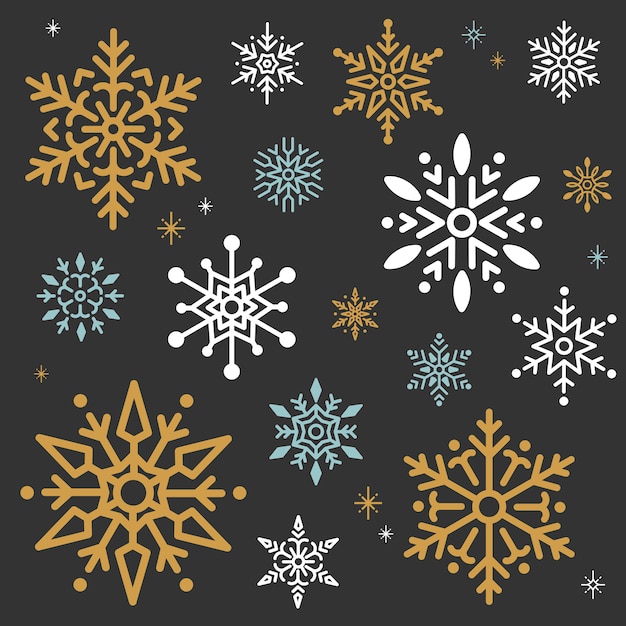 Free Vector snowflake christmas design background vector