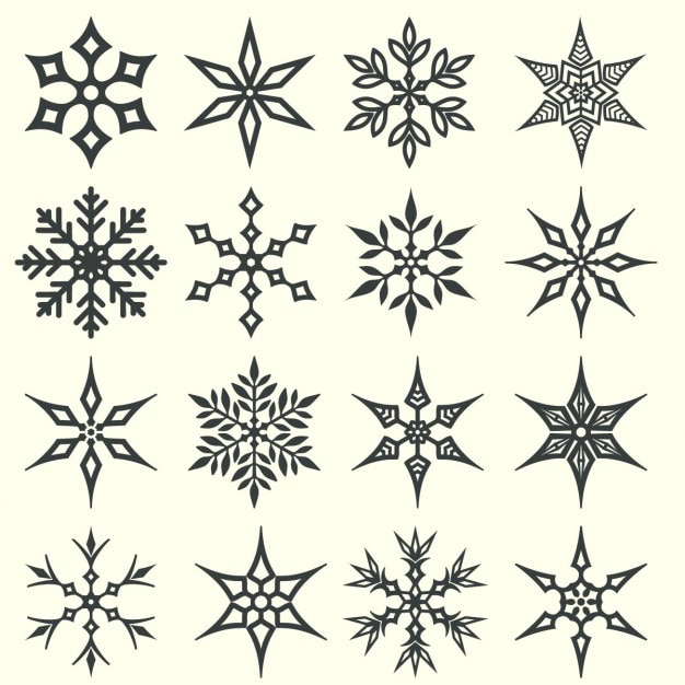 Free Vector snowflake icons collection
