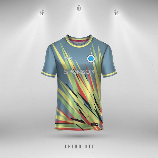 Free Vector soccer jersey design for sublimation, sport t shirt design