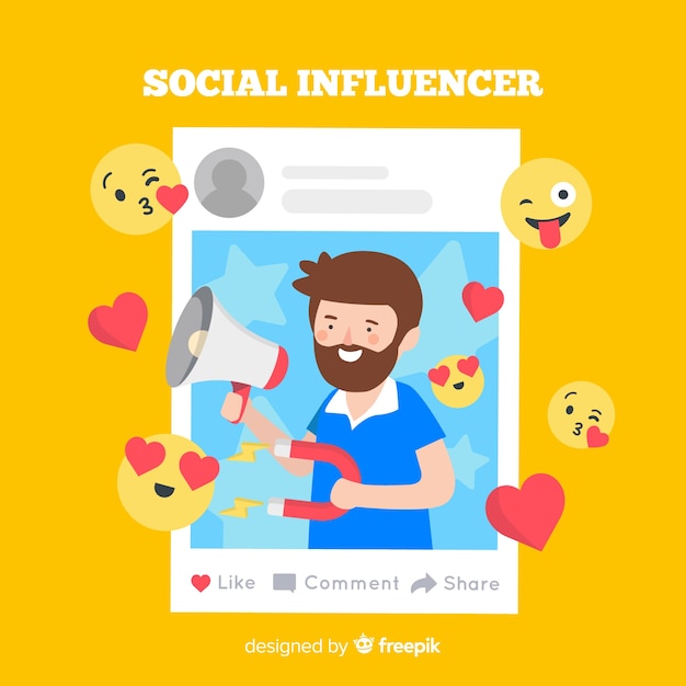 Free Vector social influencer background