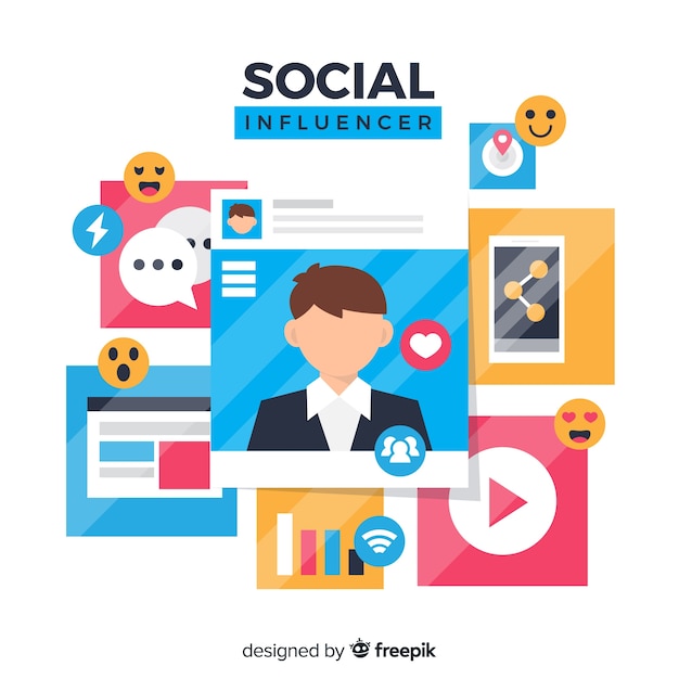 Free Vector social influencer background