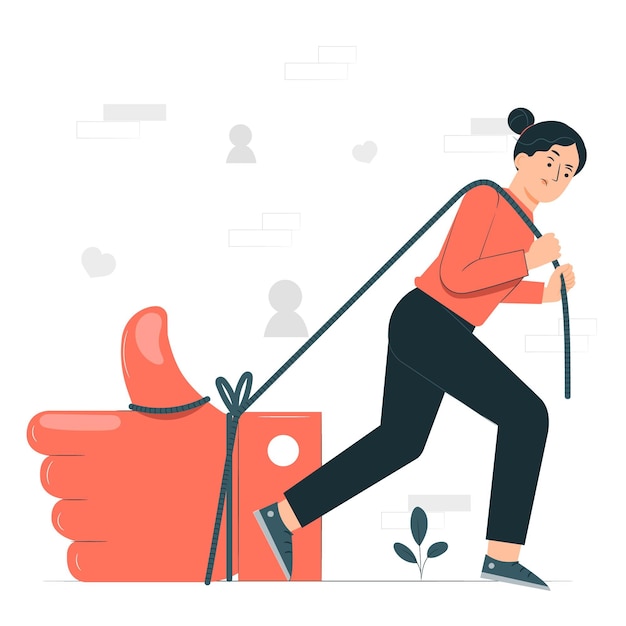 Free Vector social load concept illustration