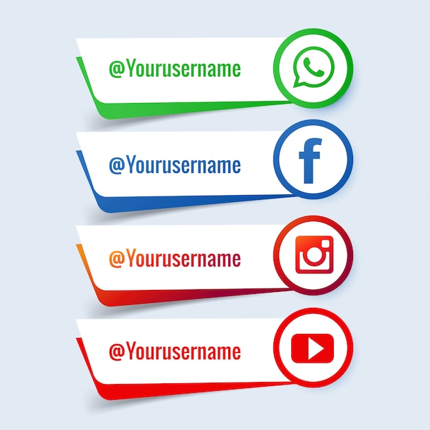 Social media banner set