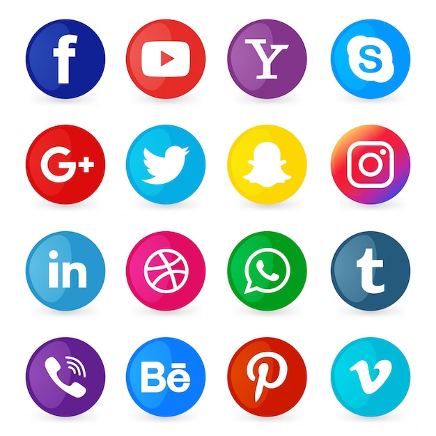 Free Vector social media icon set