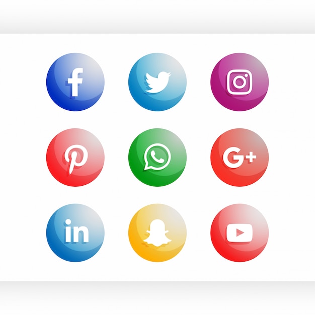 Free Vector social media icons set