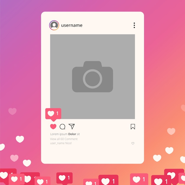 Free Vector social media instagram post frame