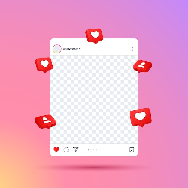 Free Vector social media instagram post frame