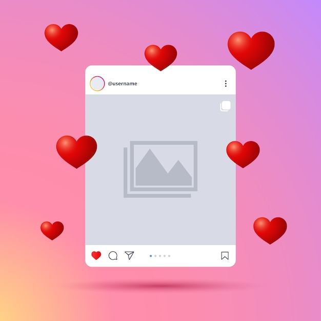 Free Vector social media instagram post frame