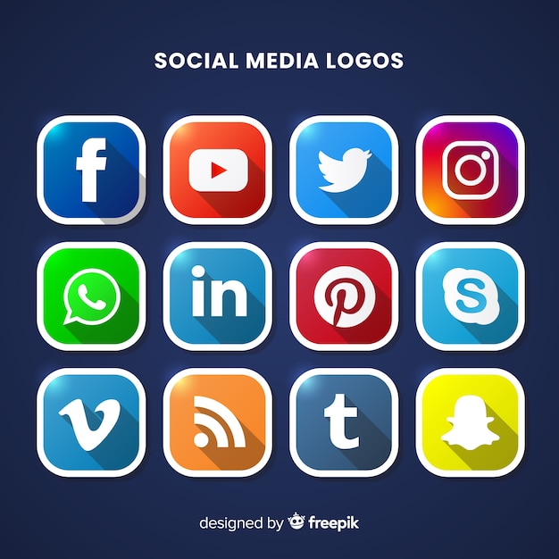 Free Vector social media logo collectio