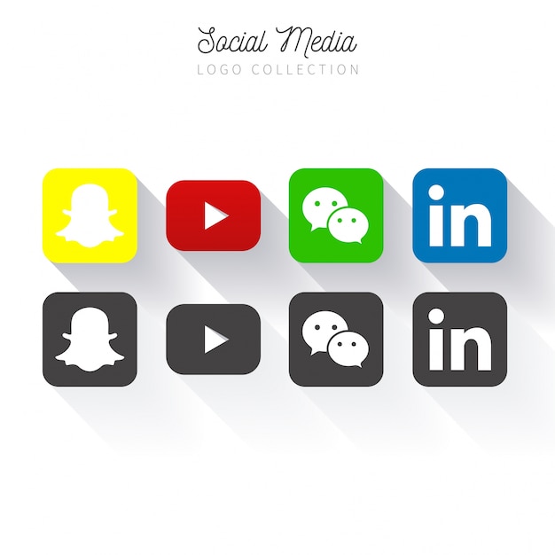 Free Vector social media logo collection