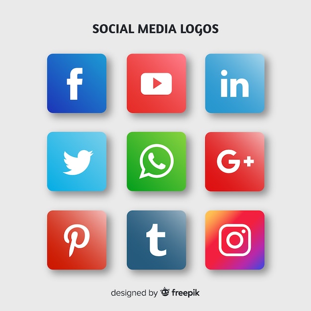 Free Vector social media logo collection