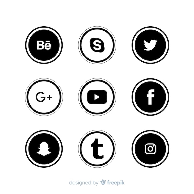 Free Vector social media logo collection