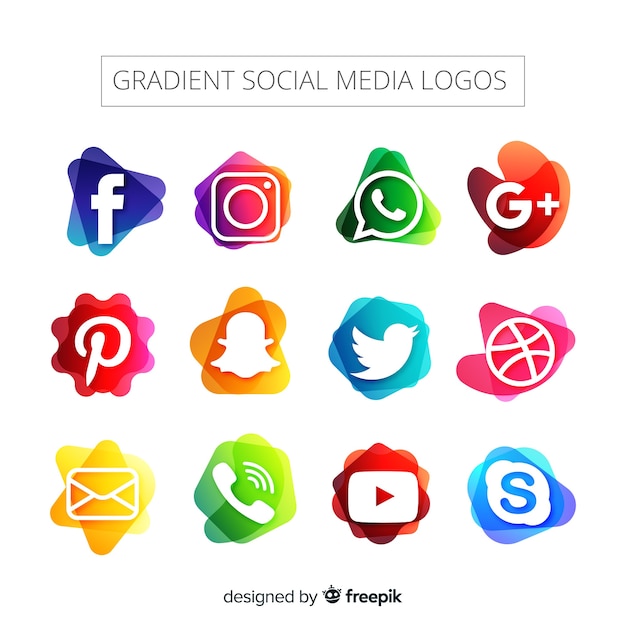 Free Vector social media logo collection