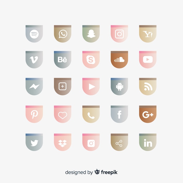 Free Vector social media logo collection