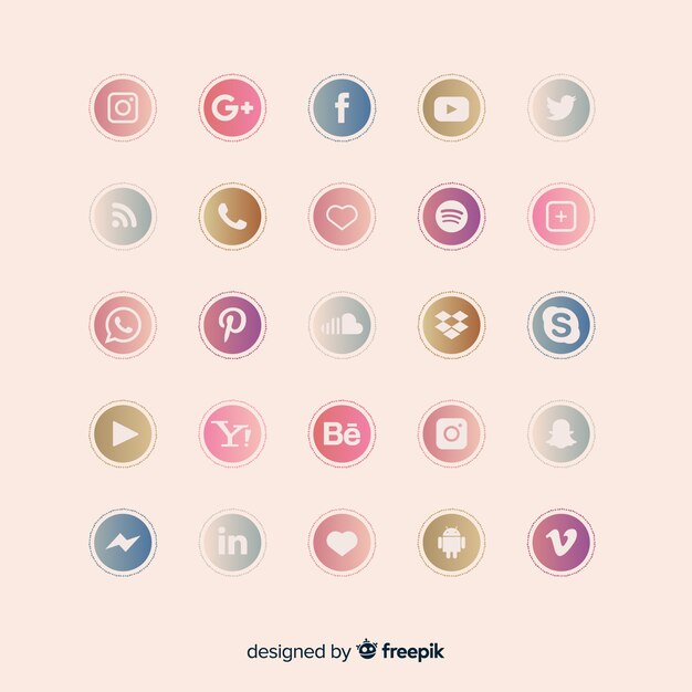 Free Vector social media logo collection