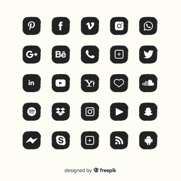 Free Vector social media logo collection