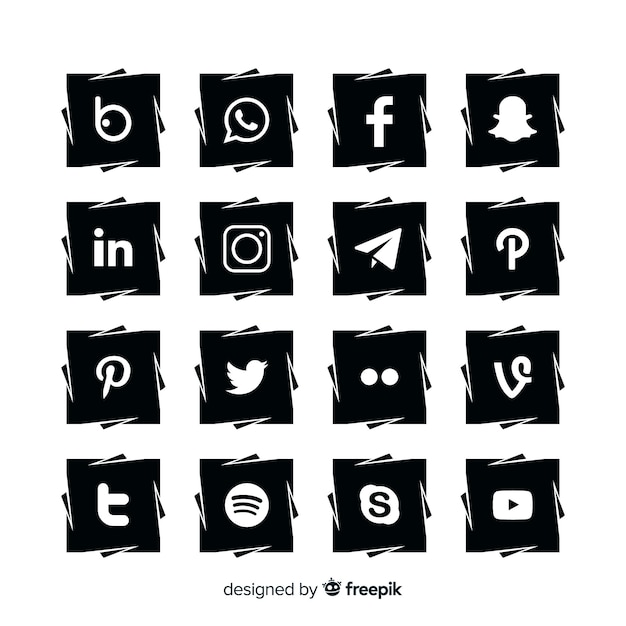 Free Vector social media logo collection