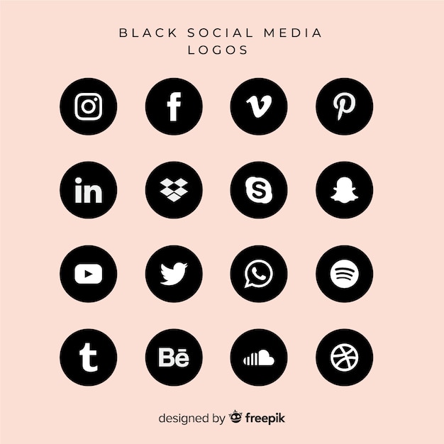 Free Vector social media logo collection