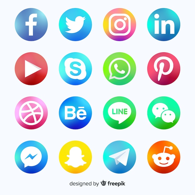 Free vector social media logo collection