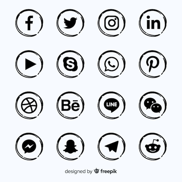 Free Vector social media logo collection