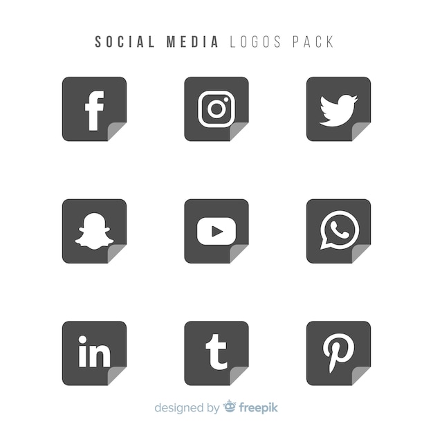 Free Vector social media logo collection