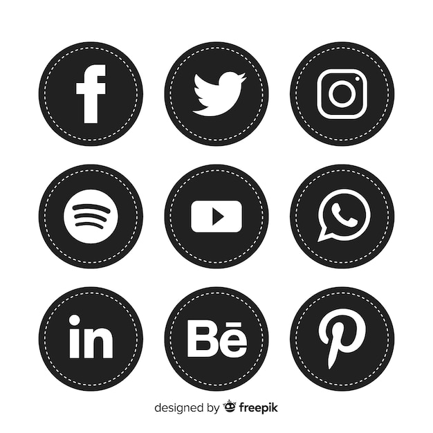 Free Vector social media logo collection