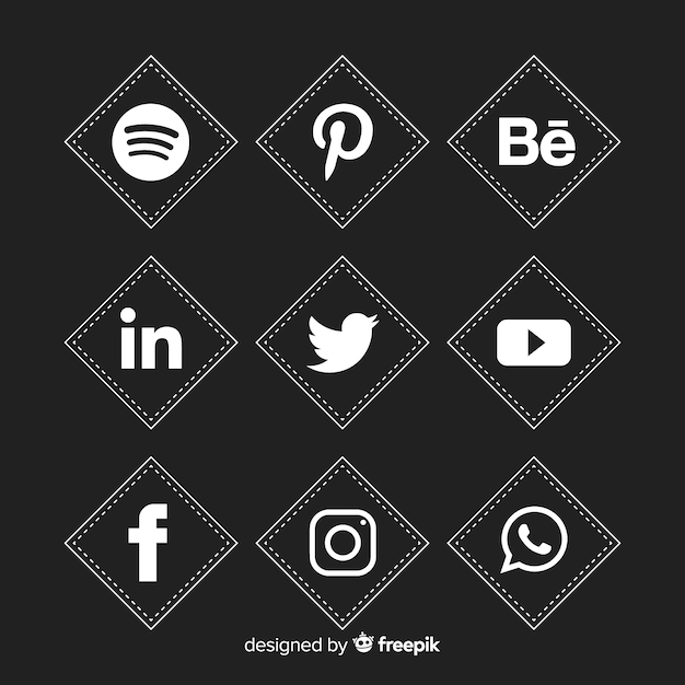 Free Vector social media logo collection