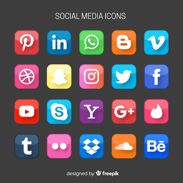 Free Vector social media logo collection