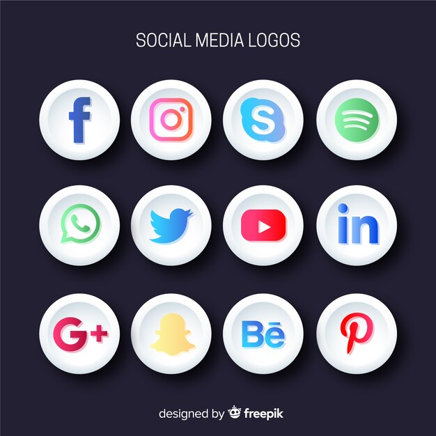 Free Vector social media logo collection