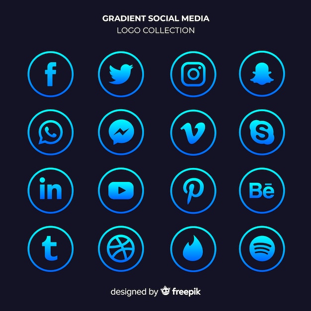 Free Vector social media logo collection