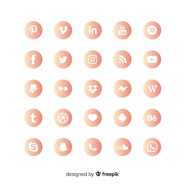 Free Vector social media logo collection