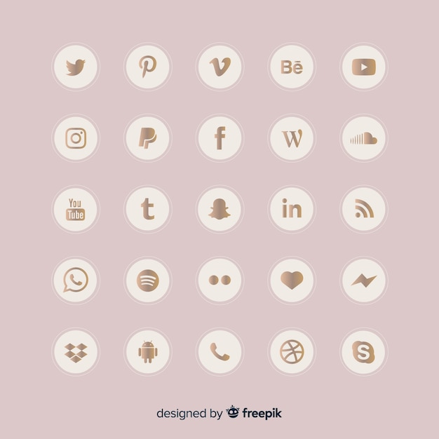 Free Vector social media logo collection