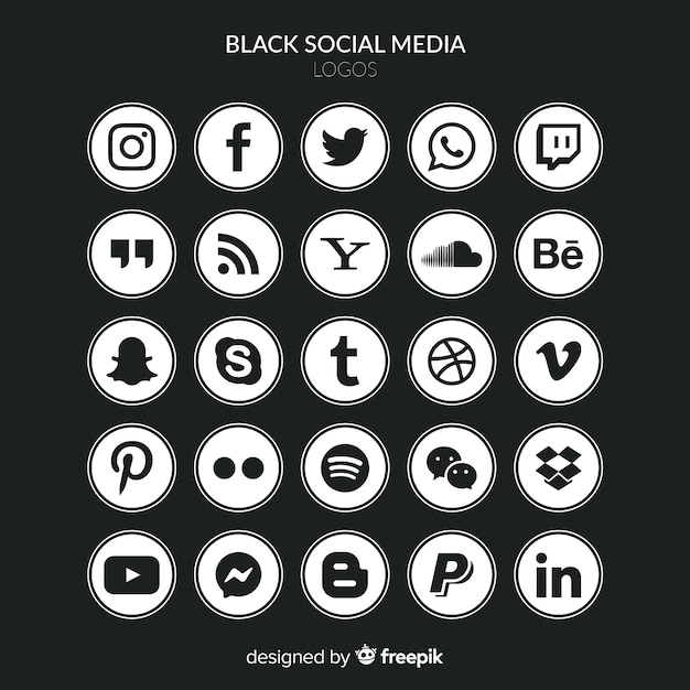 Free Vector social media logo collection