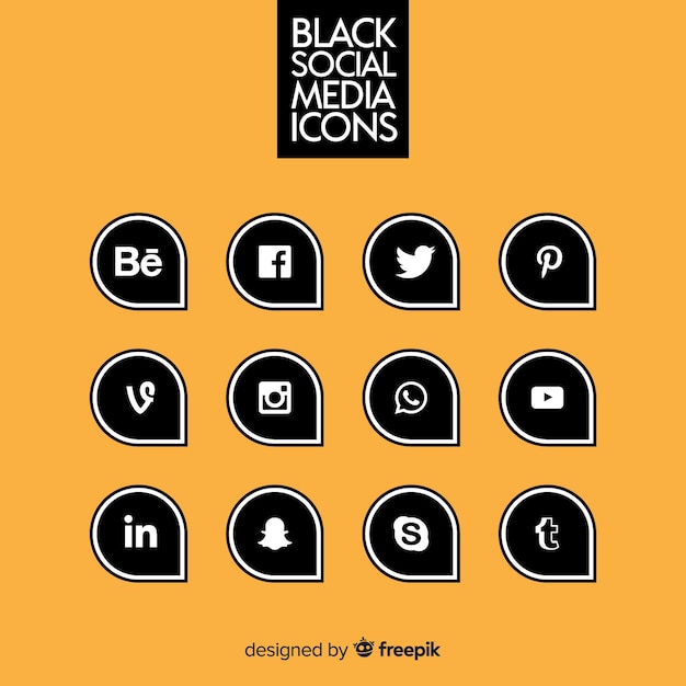 Free Vector social media logo collection