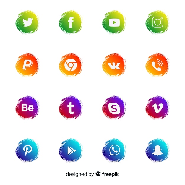 Free Vector social media logo collection