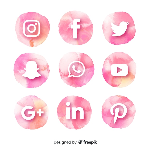 Free Vector social media logo collection