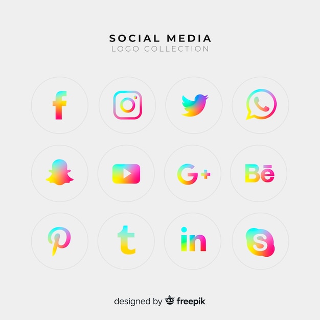 Free Vector social media logo collection