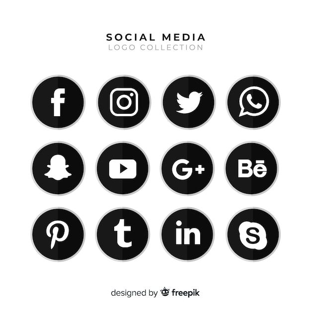 Free Vector social media logo collection