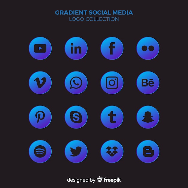 Free Vector social media logo collection