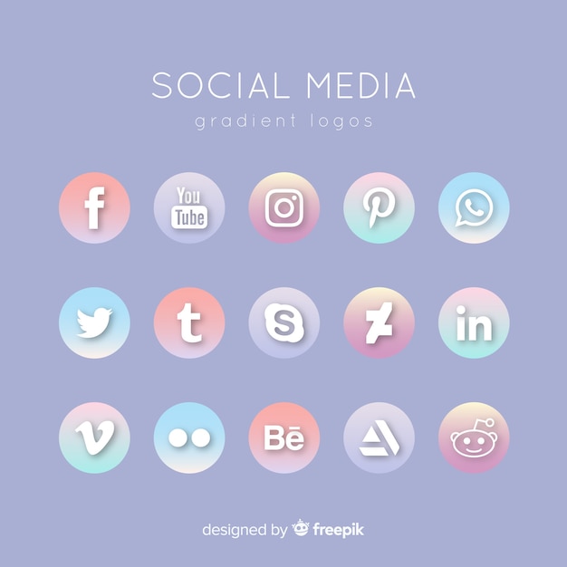 Free Vector social media logo collection