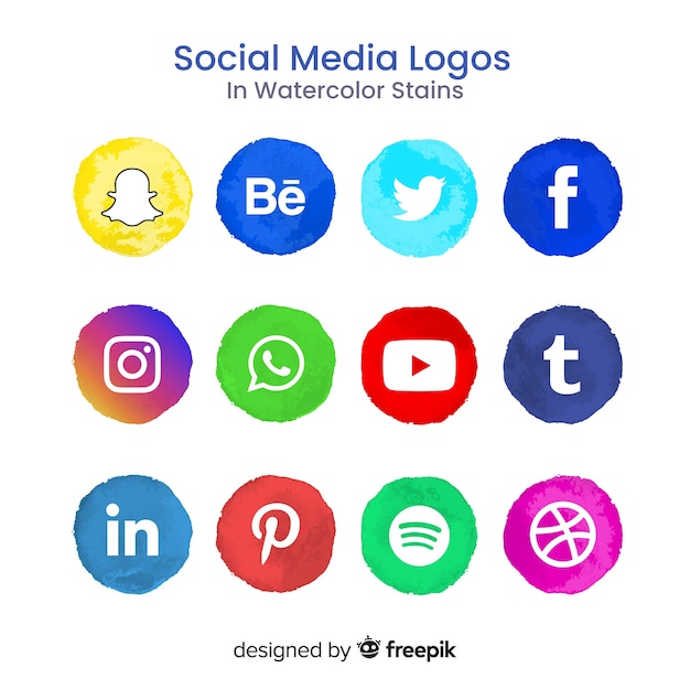 Free Vector social media logo collection