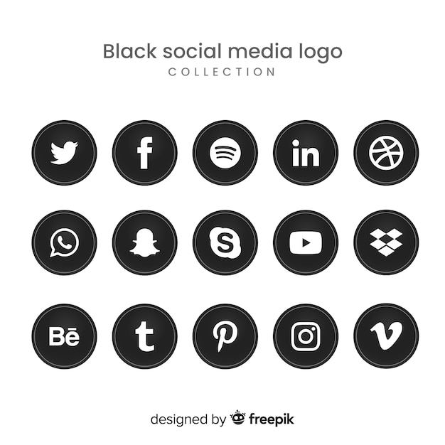 Free Vector social media logo collection