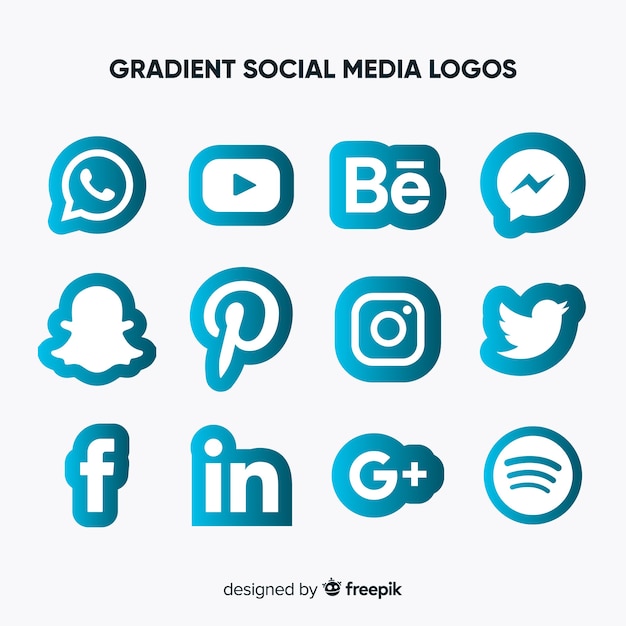 Free Vector social media logo collection