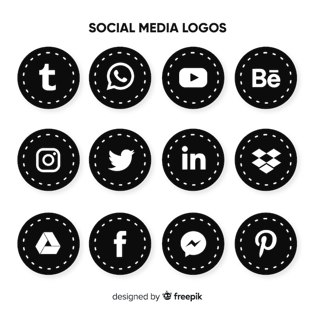 Free Vector social media logo collection