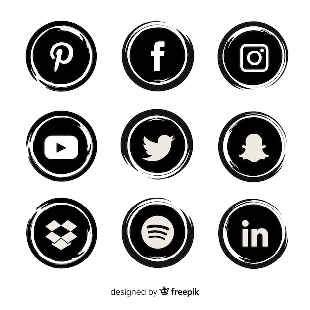 Free Vector social media logo collection