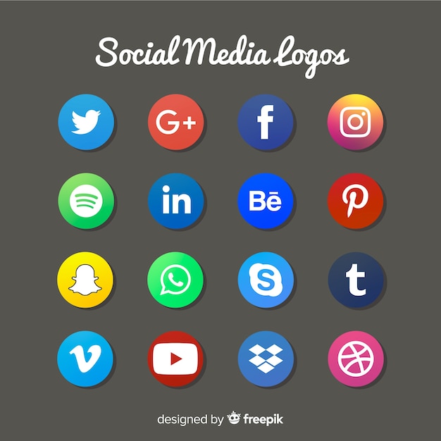 Free Vector social media logo collection