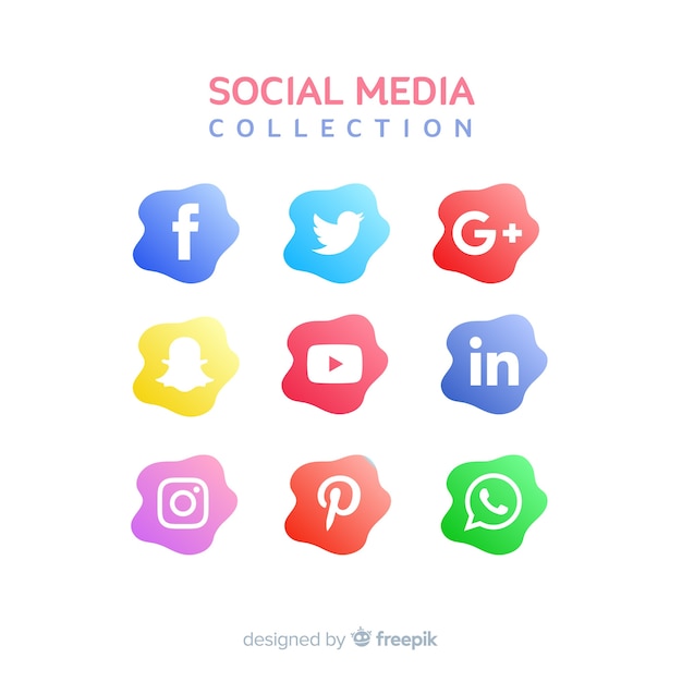 Free Vector social media logo collection