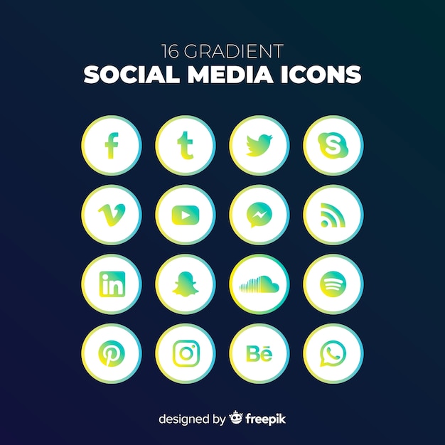 Free Vector social media logo collection