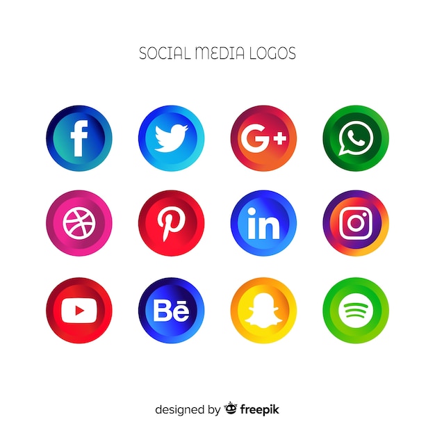 Free Vector social media logo collection